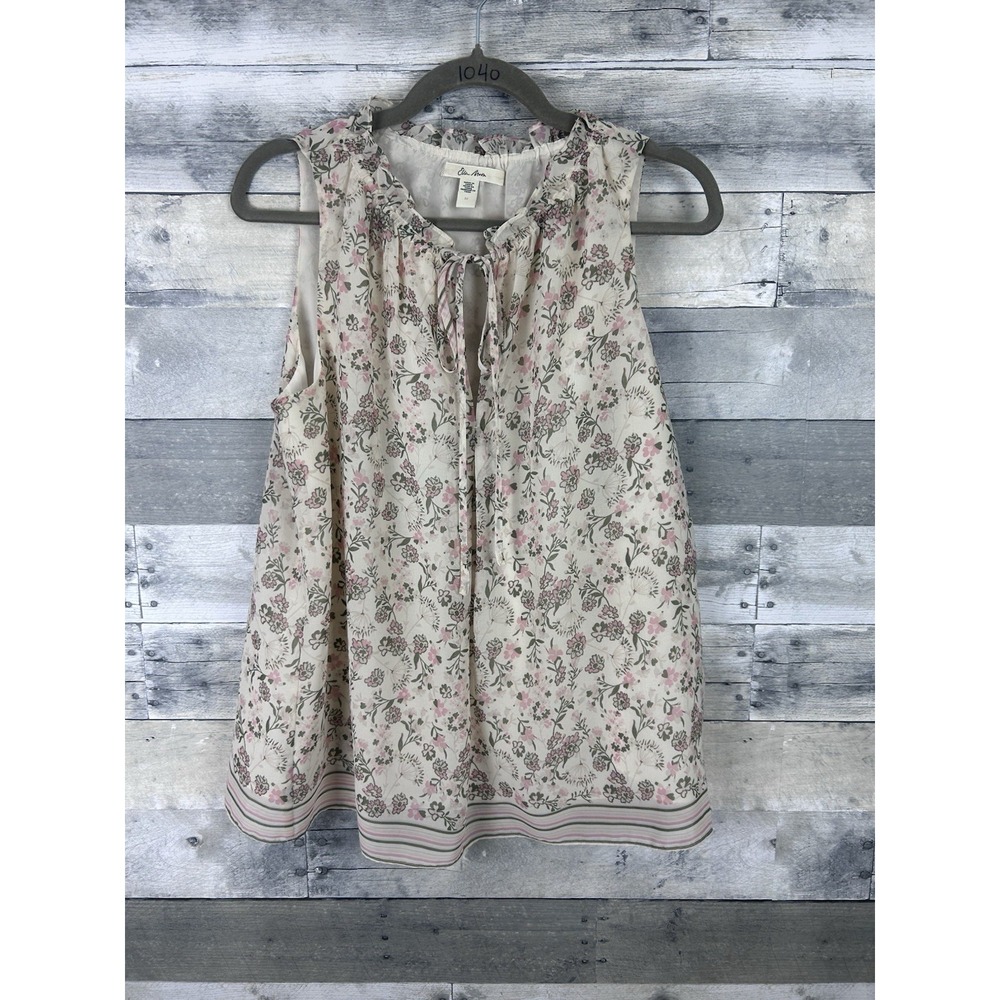 Ella Moon Women's Medium Sleeveless Floral Blouse